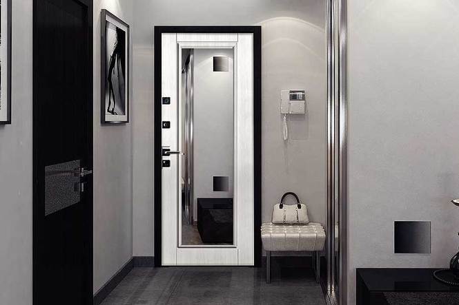 Металлические входные двери с зеркалом внутри – удачное сочетание стиля и функциональности
